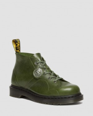 Botas De Mono Dr Martens Church Buckingham Leather Hombre Verde | 83076665