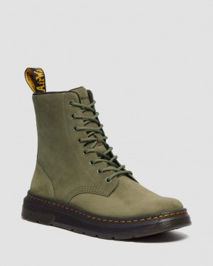 Botas Dr Martens Crewson Nubuck Leather Everyday Mujer Verde Oliva | 51032326