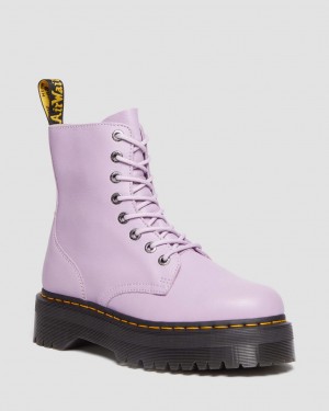 Botas Dr Martens Jadon III Pisa Leather Platforms Mujer Moradas | 45079311