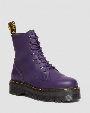 Botas Dr Martens Jadon III Pisa Leather Platforms Mujer Moradas | 38181971