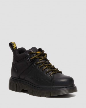 Botas Dr Martens Woodard Grizzly Leather Low Casual Mujer Negras | 83889065