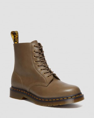Botas con Cordones Dr Martens 1460 Carrara Leather Mujer Verde Oliva | 76160481