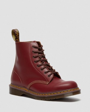 Botas con Cordones Dr Martens 1460 Vintage Made in England Mujer Rojas | 67070395