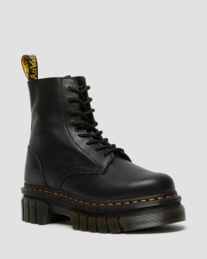 Botines Dr Martens Audrick Nappa Leather Platform Mujer Negras | 54377751