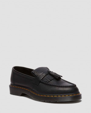 Mocasines Dr Martens Adrian Ambassador Yellow Stitch Leather Hombre Negras | 59937301