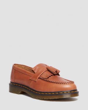 Mocasines Dr Martens Adrian Carrara Leather Tassel Mujer Marrones | 22572576
