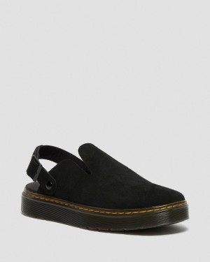 Mulas Dr Martens Carlson Suede Casual Slingback Hombre Negras | 16765515