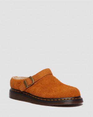 Mulas Dr Martens Isham Faux Shearling Lined Suede Slingback Hombre Marrones | 27876111
