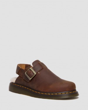 Mulas Dr Martens Jorge II Faux Fur Lined Slingback Hombre Marrones | 99877901