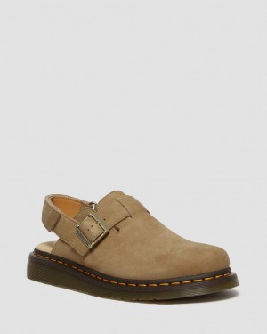 Mulas Dr Martens Jorge II Tumbled Nubuck Leather Slingback Hombre Marrones | 16395674