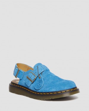 Mulas Dr Martens Jorge Made in England Suede Slingback Hombre Azules | 73759180
