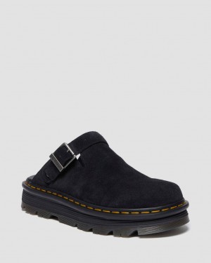 Mulas Dr Martens Zebzag Suede Slingback Platform Hombre Negras | 15176415