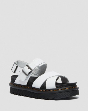 Sandalias Dr Martens Voss II Leather Strap Mujer Blancas | 69883673