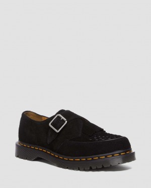 Zapatos Creepers Dr Martens Ramsey Suede Kiltie Buckle Hombre Negras | 87587853