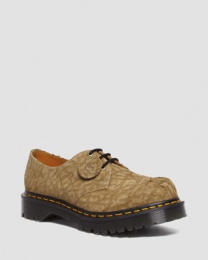 Zapatos Oxford Dr Martens 1461 Bex Made in England Emboss Suede Mujer Marrones | 57738090