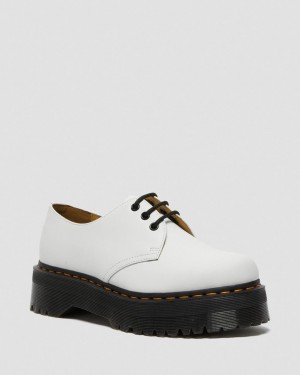 Zapatos Plataforma Dr Martens 1461 Smooth Leather Mujer Blancas | 70508238