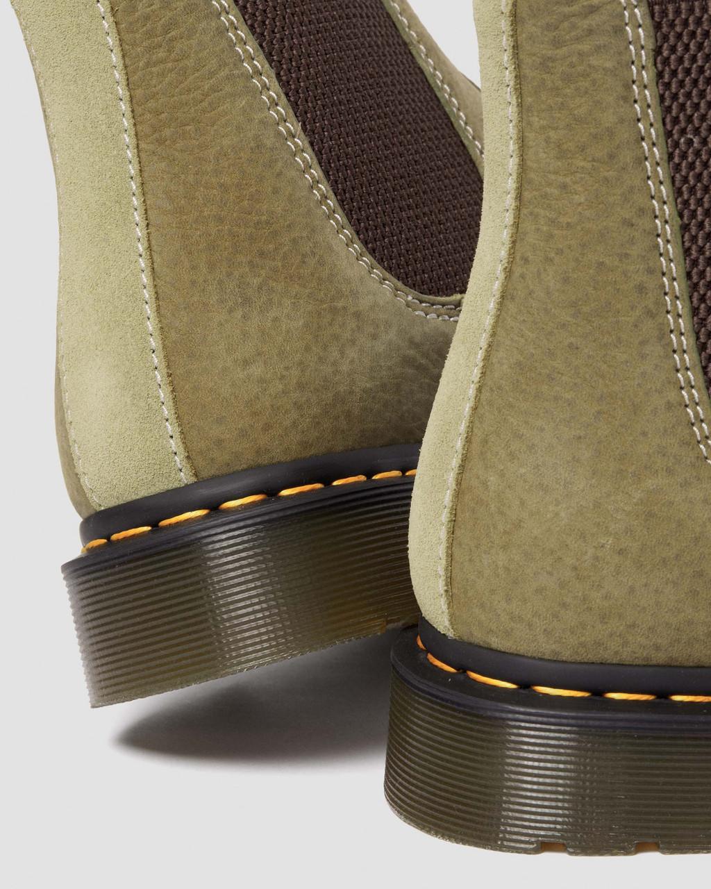 Botas Chelsea Dr Martens 2976 Tumbled Nubuck Leather Hombre Verde Oliva | 30070798