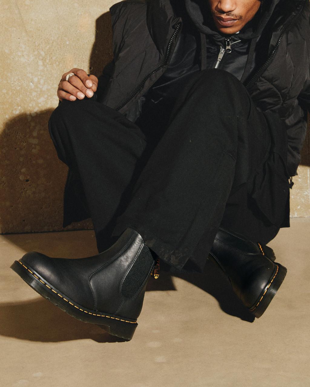 Botas Chelsea Dr Martens 2976 Warmwair Leather Mujer Negras | 58581490