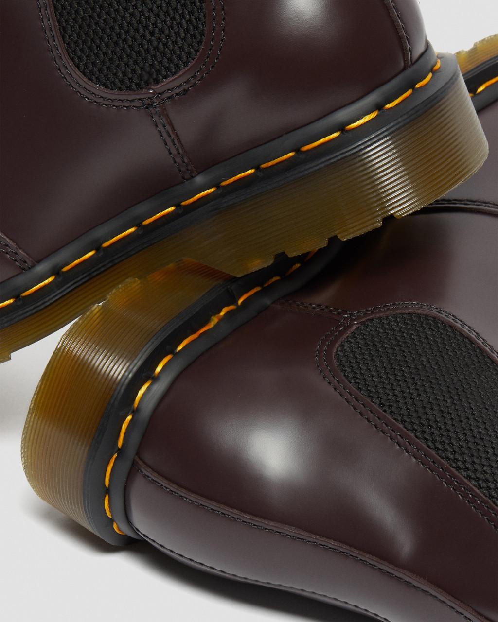 Botas Chelsea Dr Martens 2976 Yellow Stitch Smooth Leather Mujer Burdeos | 35040517