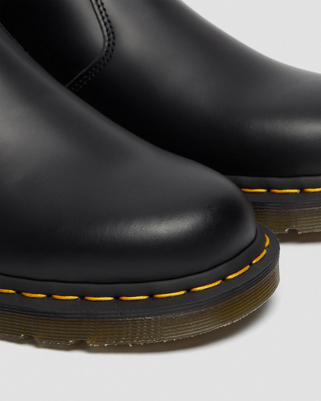Botas Chelsea Dr Martens 2976 Yellow Stitch Smooth Leather Mujer Negras | 29468388