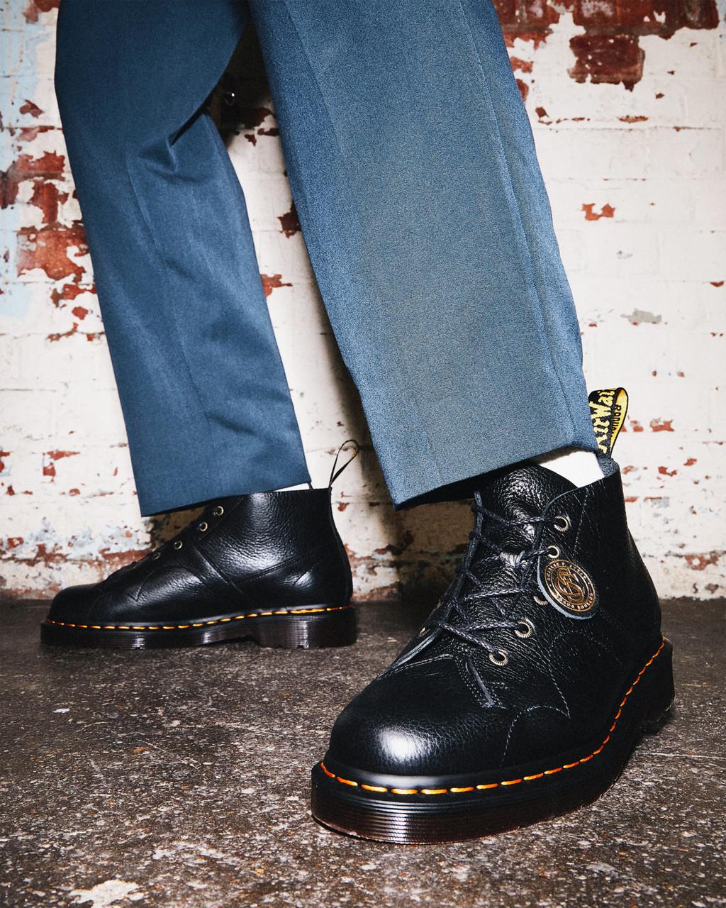 Botas De Mono Dr Martens Church Buckingham Leather Hombre Negras | 12740115