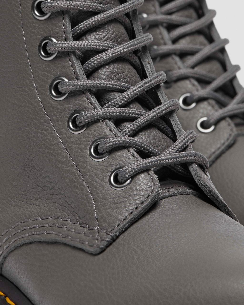 Botas Dr Martens 1460 Virginia Leather Mujer Gris | 74619303