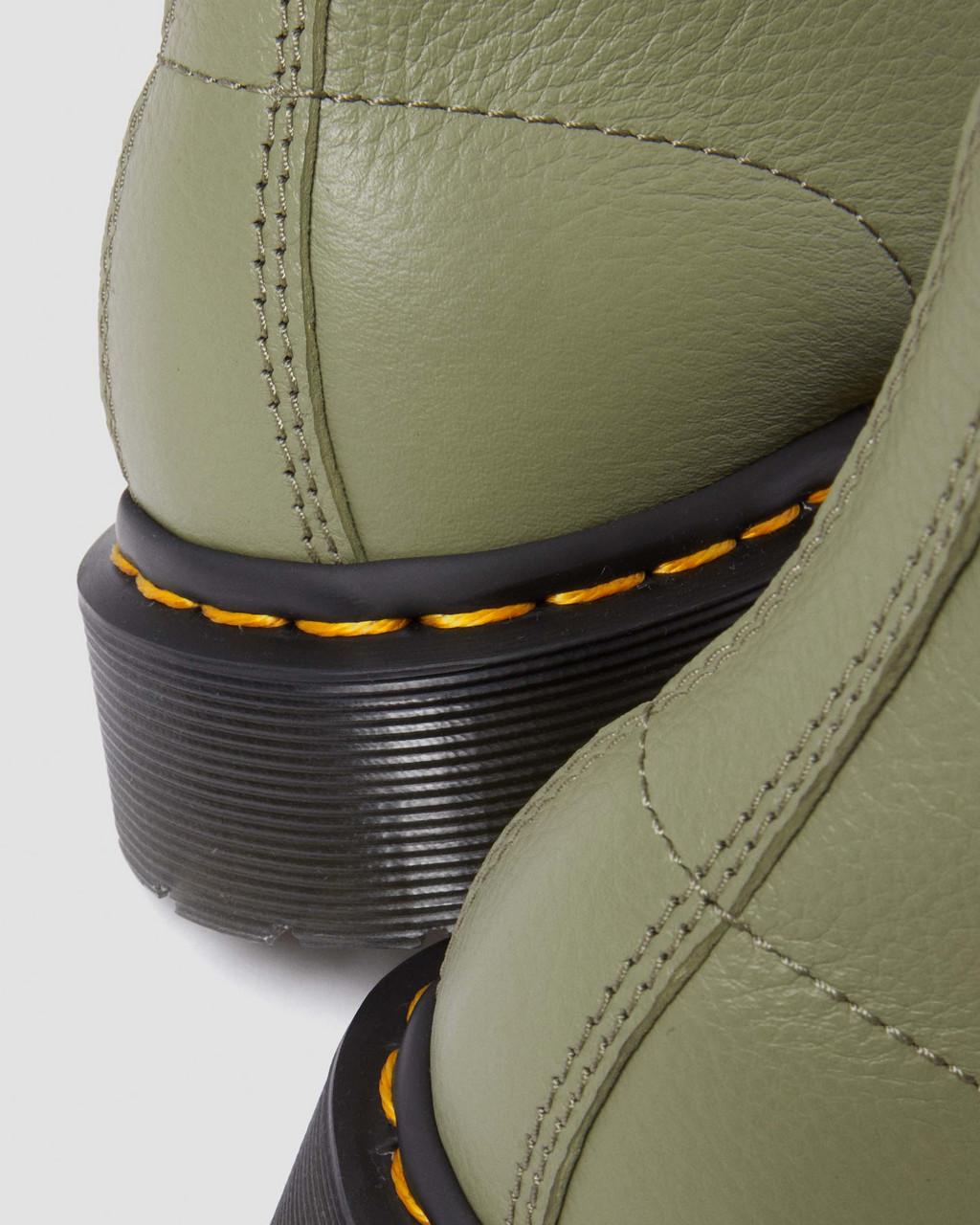 Botas Dr Martens 1460 Virginia Leather Mujer Verde Oliva | 85665589