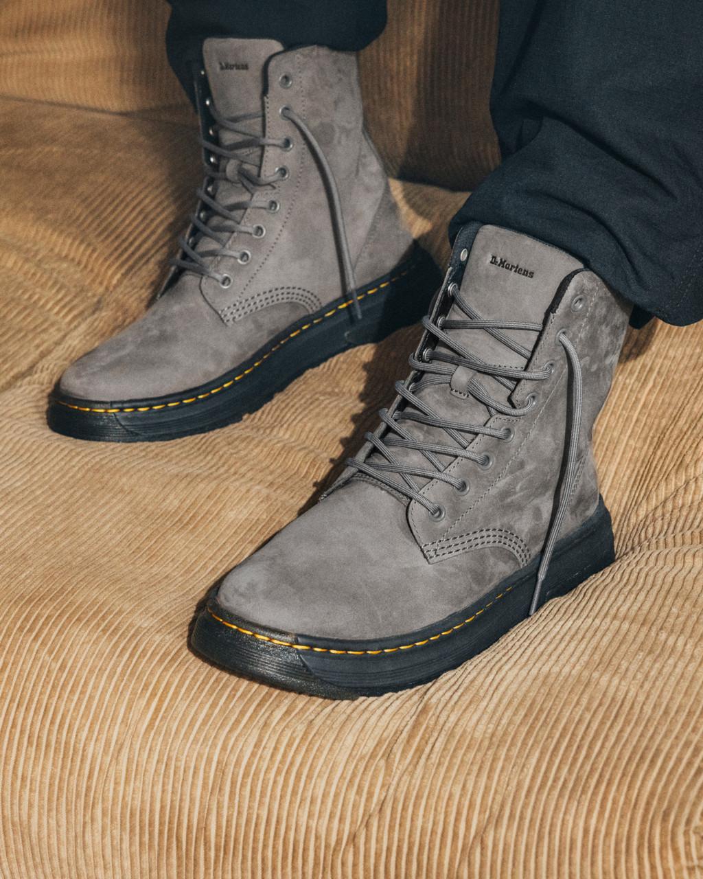 Botas Dr Martens Crewson Nubuck Leather Everyday Hombre Gris | 19855681
