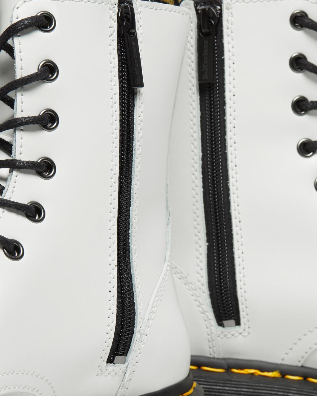 Botas Dr Martens Jadon Smooth Leather Platforms Mujer Blancas | 80256798
