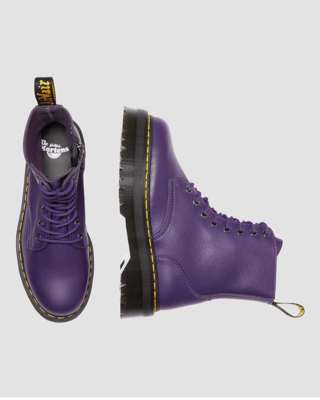 Botas Plataforma Dr Martens Jadon III Pisa Leather Hombre Moradas | 81391348