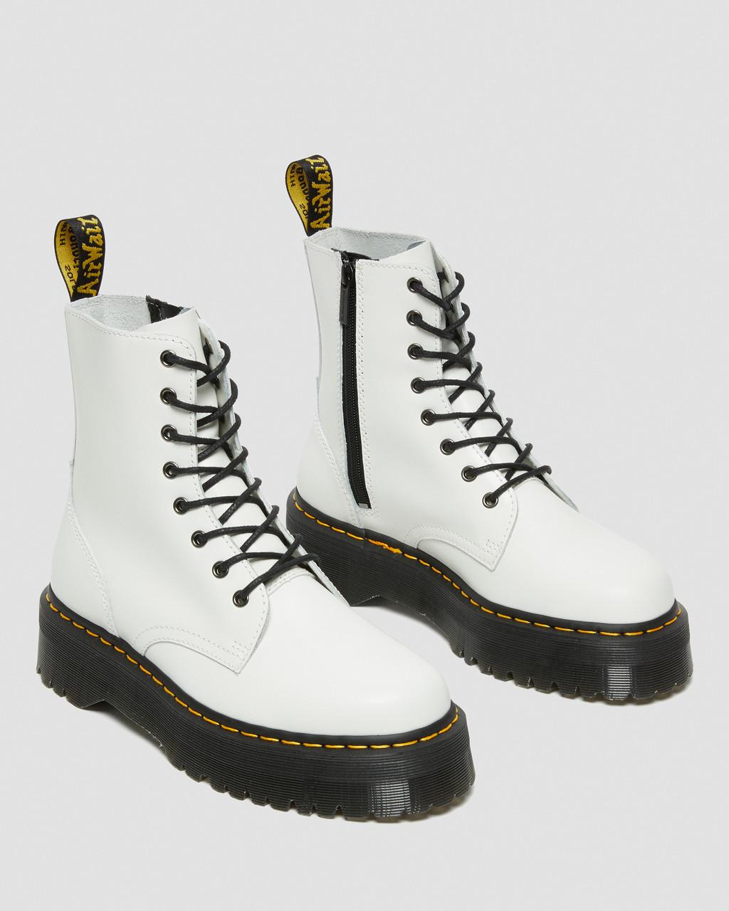 Botas Plataforma Dr Martens Jadon Smooth Leather Hombre Blancas | 13860251