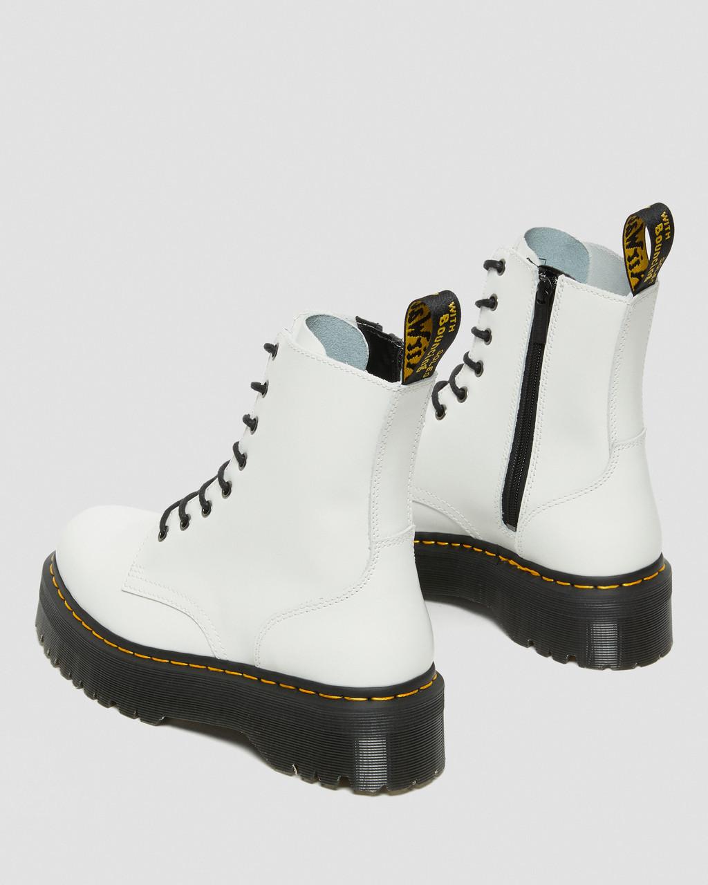 Botas Plataforma Dr Martens Jadon Smooth Leather Hombre Blancas | 13860251