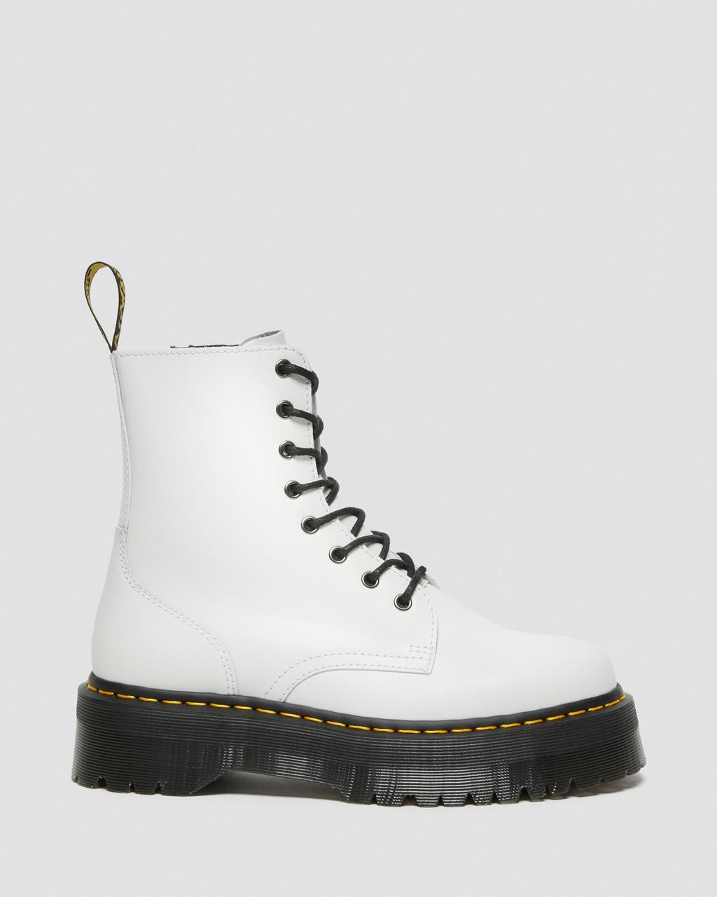 Botas Plataforma Dr Martens Jadon Smooth Leather Hombre Blancas | 13860251