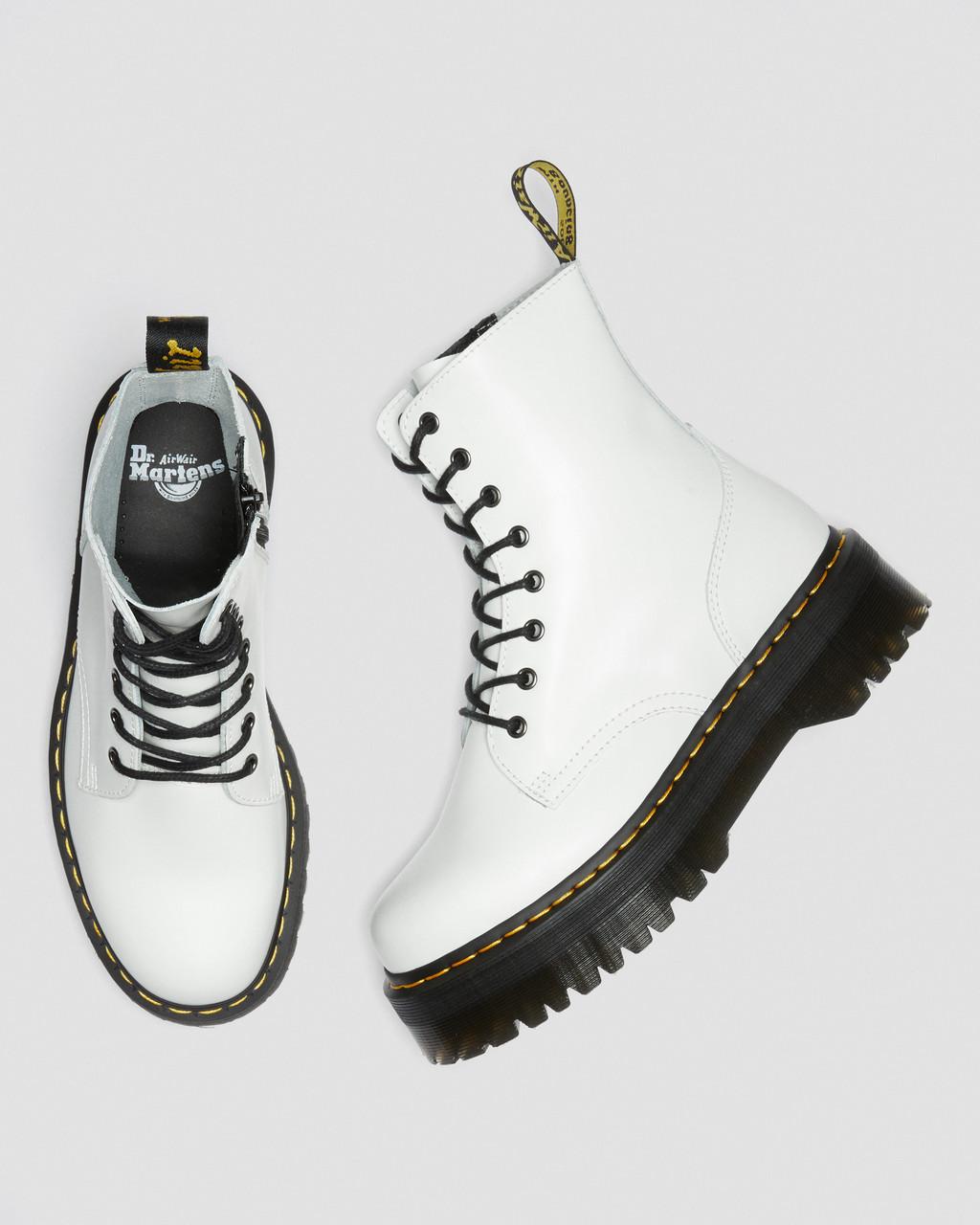 Botas Plataforma Dr Martens Jadon Smooth Leather Hombre Blancas | 13860251