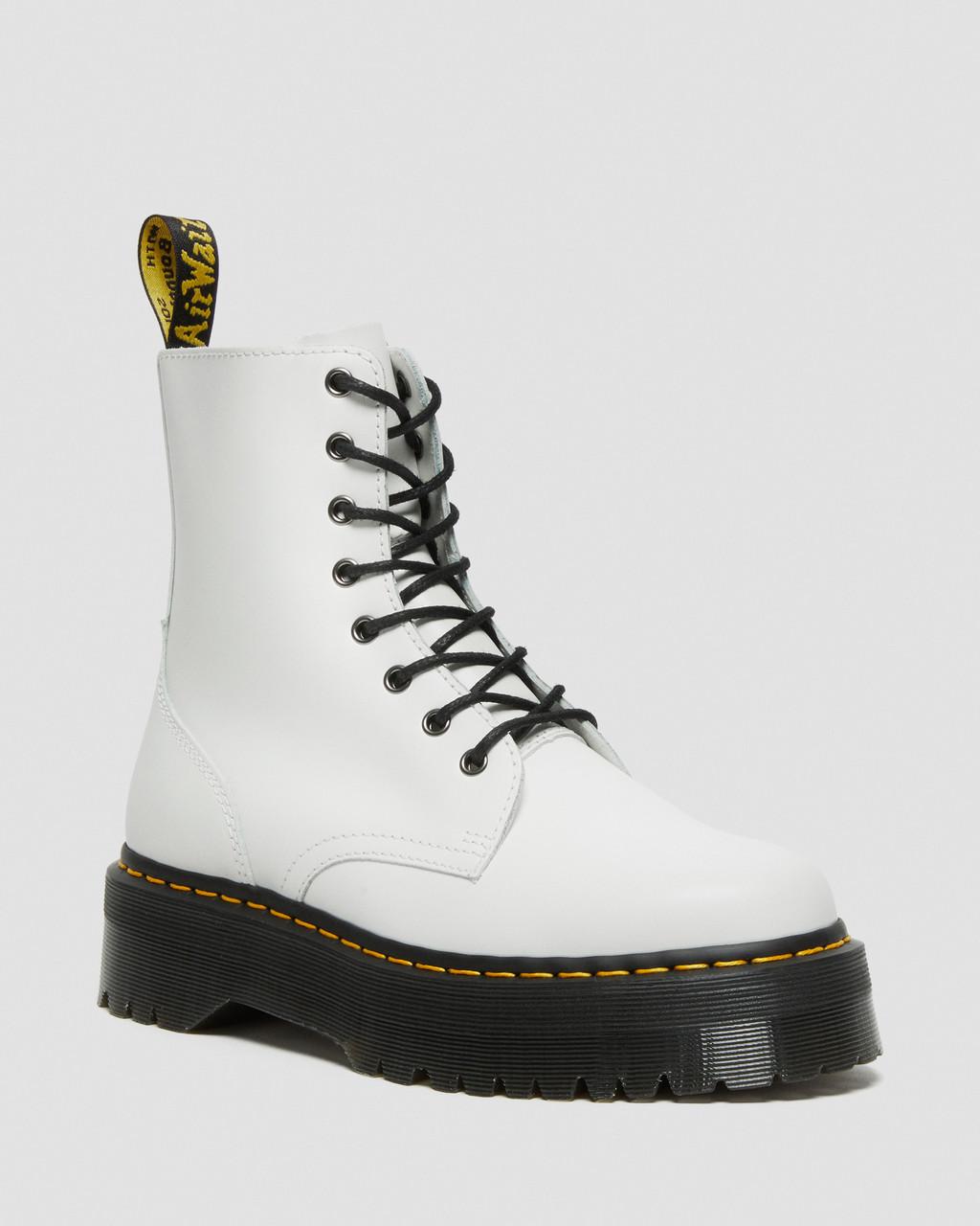 Botas Plataforma Dr Martens Jadon Smooth Leather Hombre Blancas | 13860251