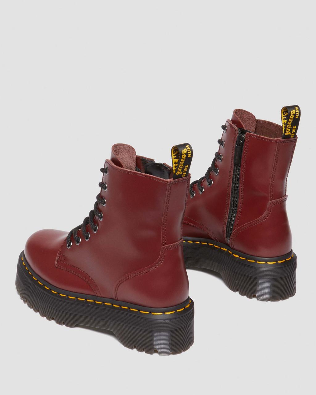 Botas Plataforma Dr Martens Jadon Smooth Leather Hombre Rojas | 17901815