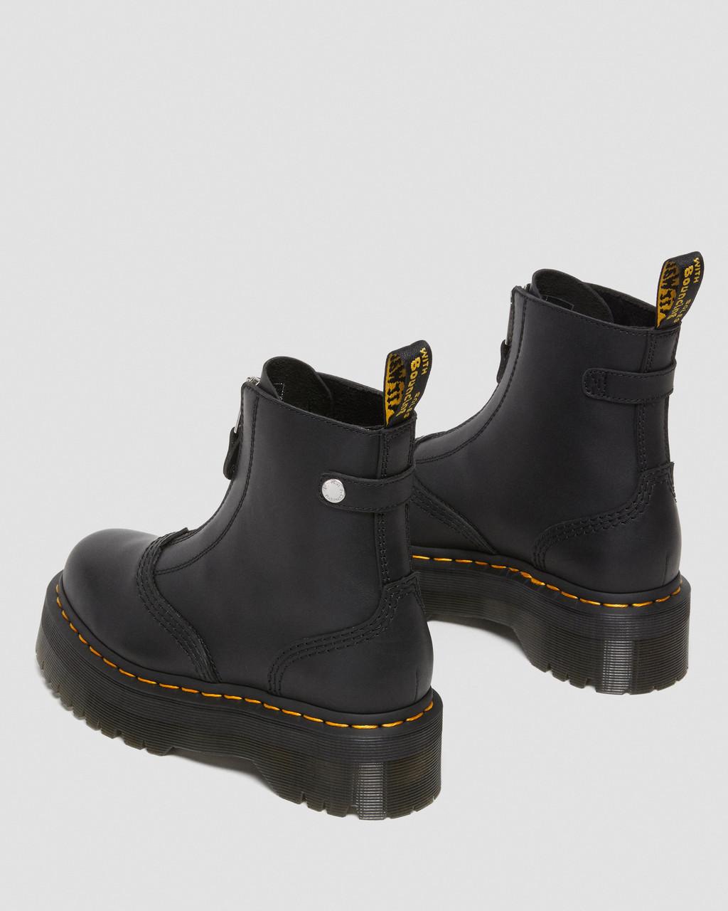 Botas Plataforma Dr Martens Jetta Zipped Sendal Leather Mujer Negras | 17014850