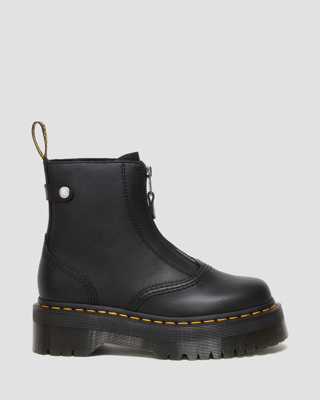 Botas Plataforma Dr Martens Jetta Zipped Sendal Leather Mujer Negras | 17014850