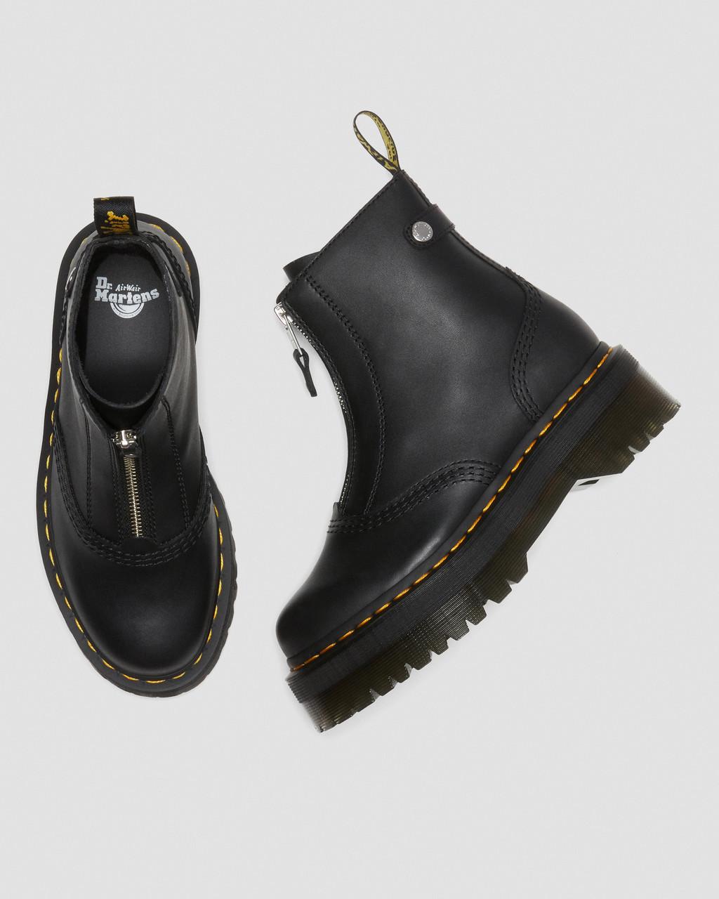 Botas Plataforma Dr Martens Jetta Zipped Sendal Leather Mujer Negras | 17014850