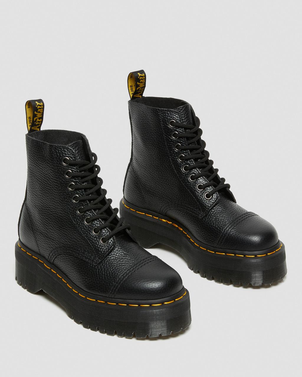 Botas Plataforma Dr Martens Sinclair Milled Nappa Leather Mujer Negras | 11587132