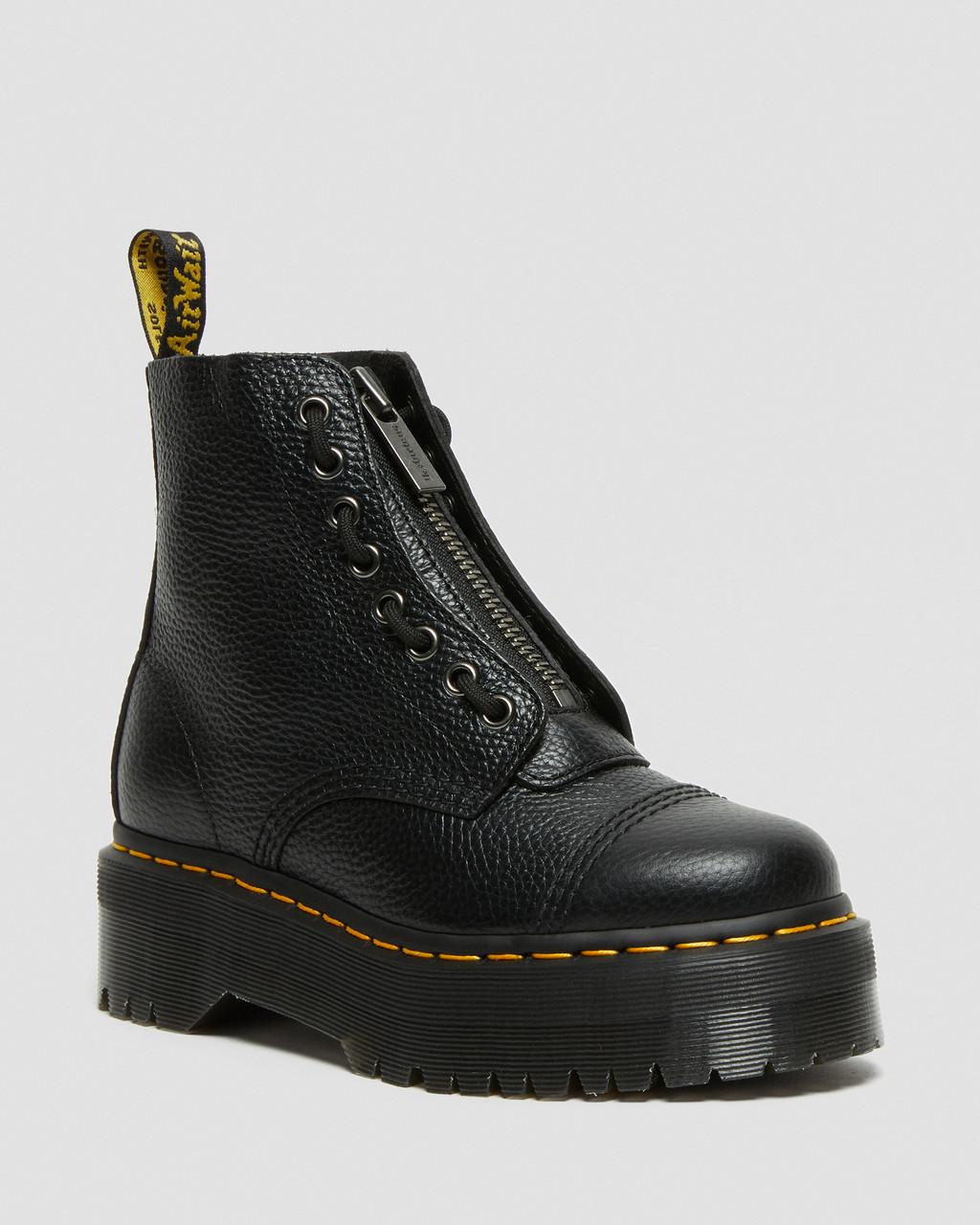 Botas Plataforma Dr Martens Sinclair Milled Nappa Leather Mujer Negras | 11587132