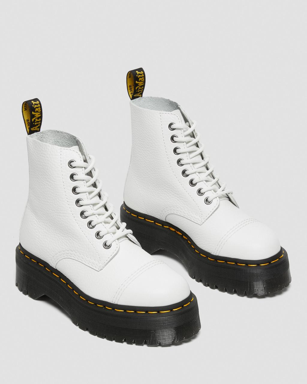 Botas Plataforma Dr Martens Sinclair Milled Nappa Leather Mujer Blancas | 87467946