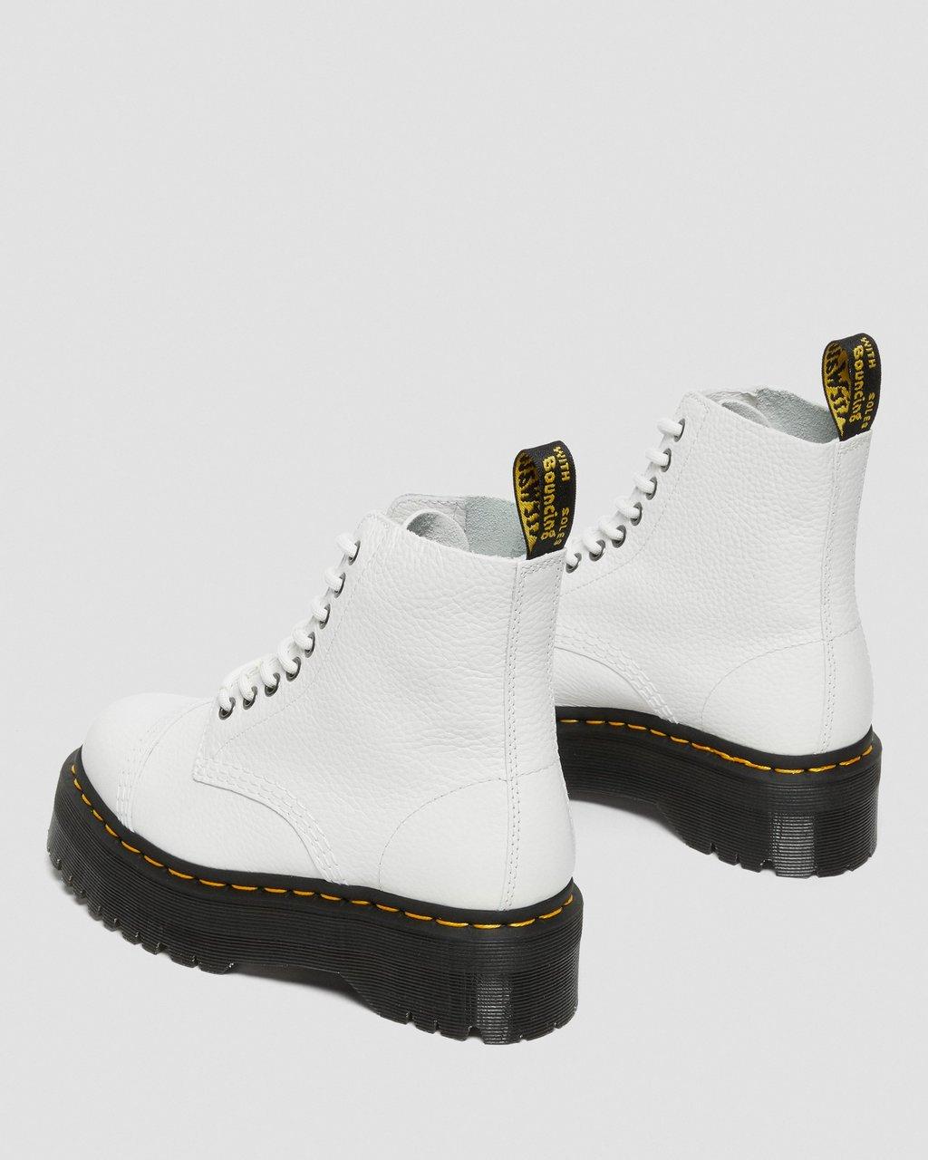 Botas Plataforma Dr Martens Sinclair Milled Nappa Leather Mujer Blancas | 87467946