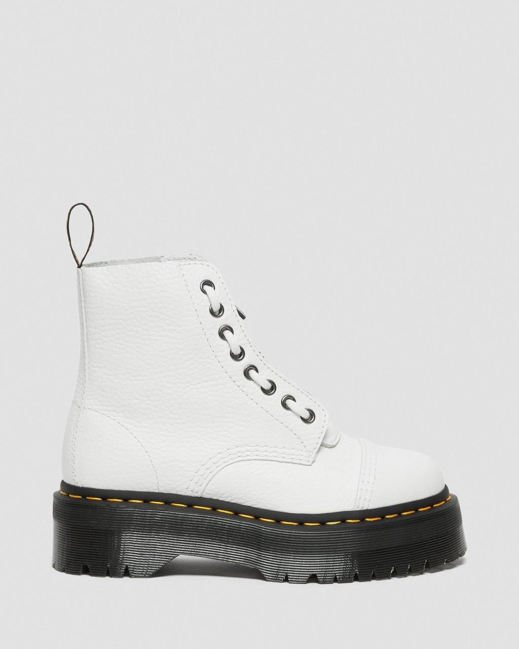 Botas Plataforma Dr Martens Sinclair Milled Nappa Leather Mujer Blancas | 87467946