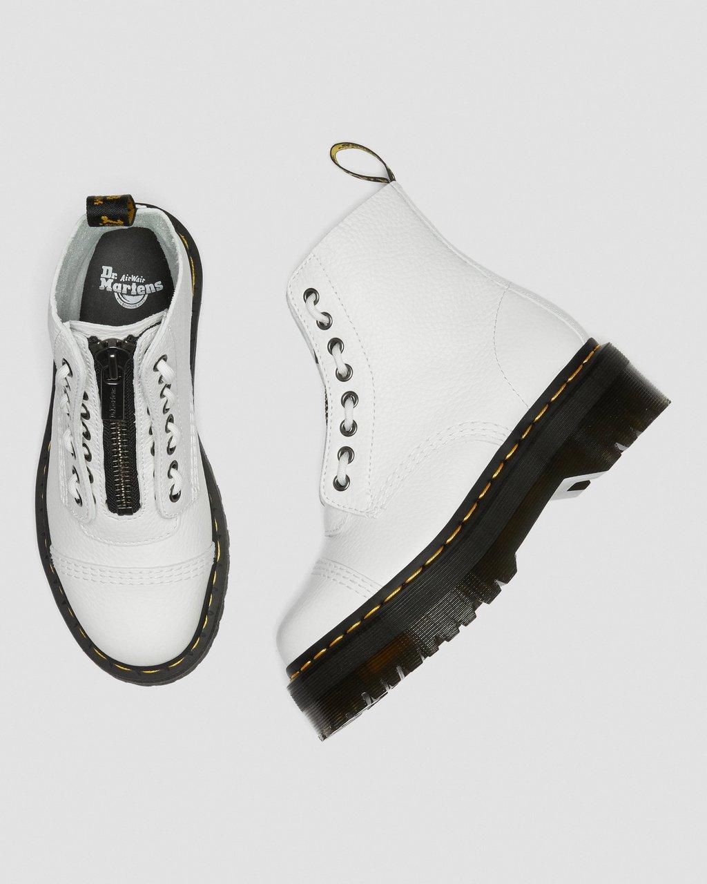 Botas Plataforma Dr Martens Sinclair Milled Nappa Leather Mujer Blancas | 87467946