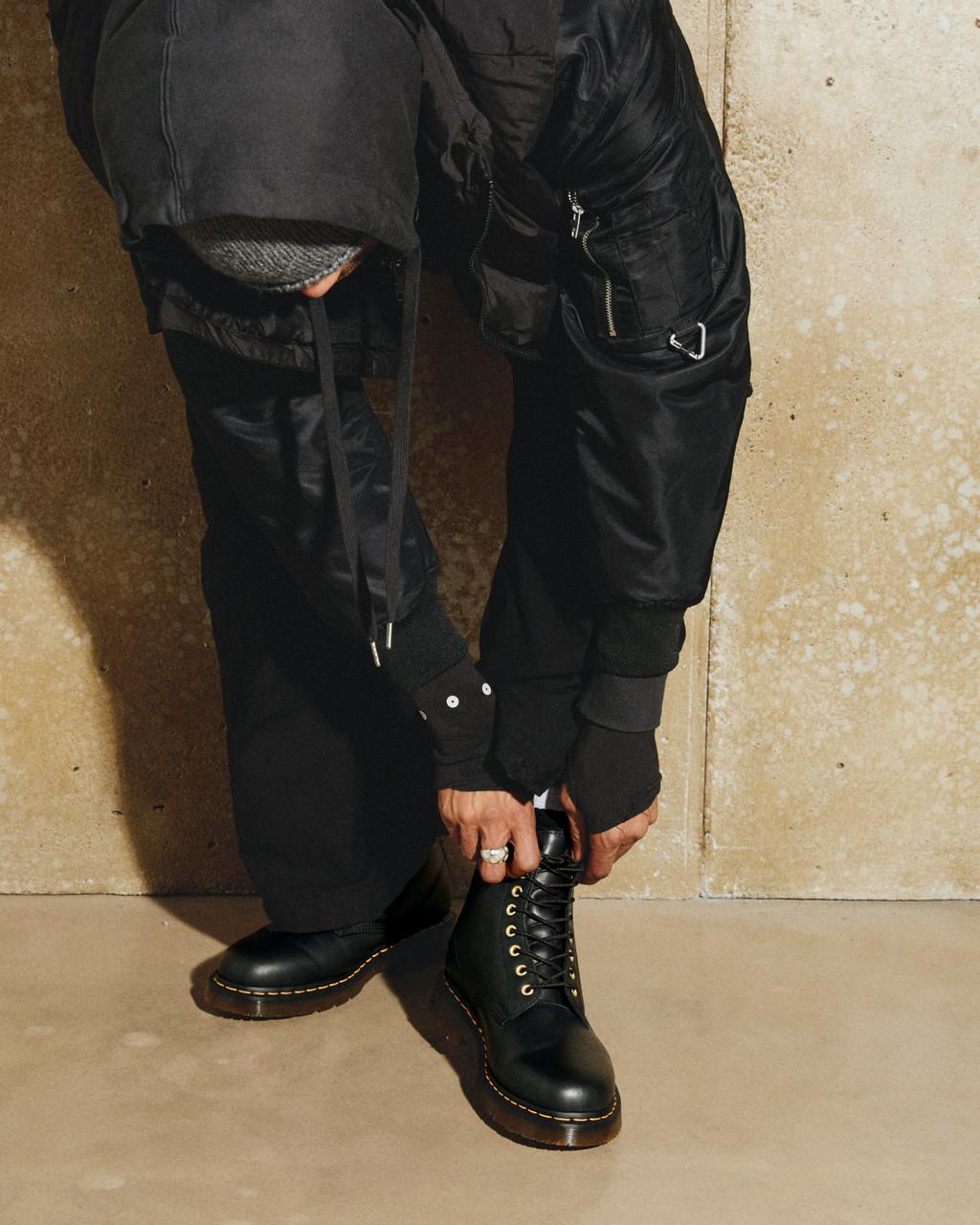 Botas con Cordones Dr Martens 1460 DM's Wintergrip Leather Hombre Negras | 74848323