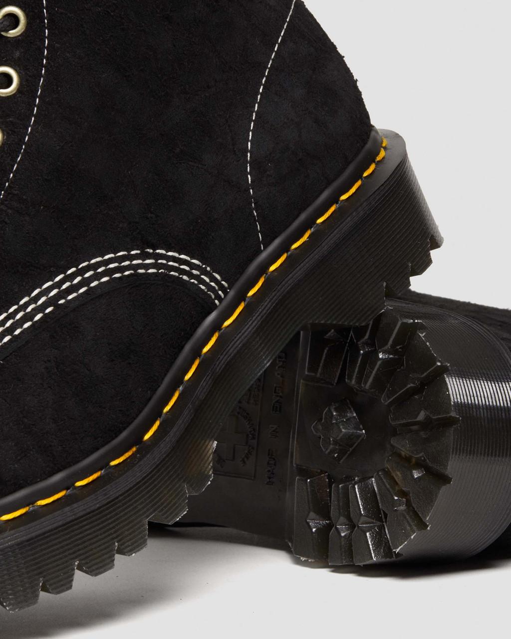 Botas con Cordones Dr Martens 1460 Made in England Emboss Suede Hombre Negras | 26635465