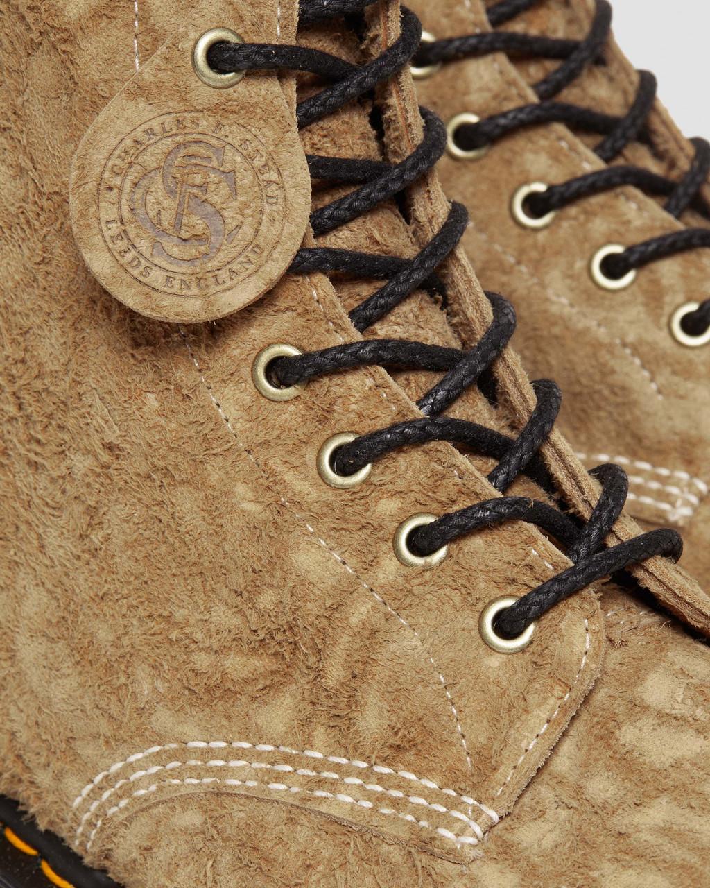 Botas con Cordones Dr Martens 1460 Made in England Emboss Suede Mujer Marrones | 53086427