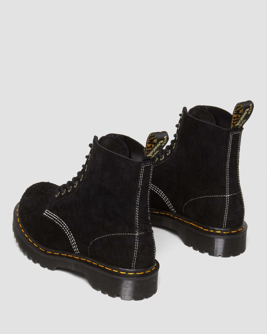 Botas con Cordones Dr Martens 1460 Made in England Emboss Suede Mujer Negras | 83464069