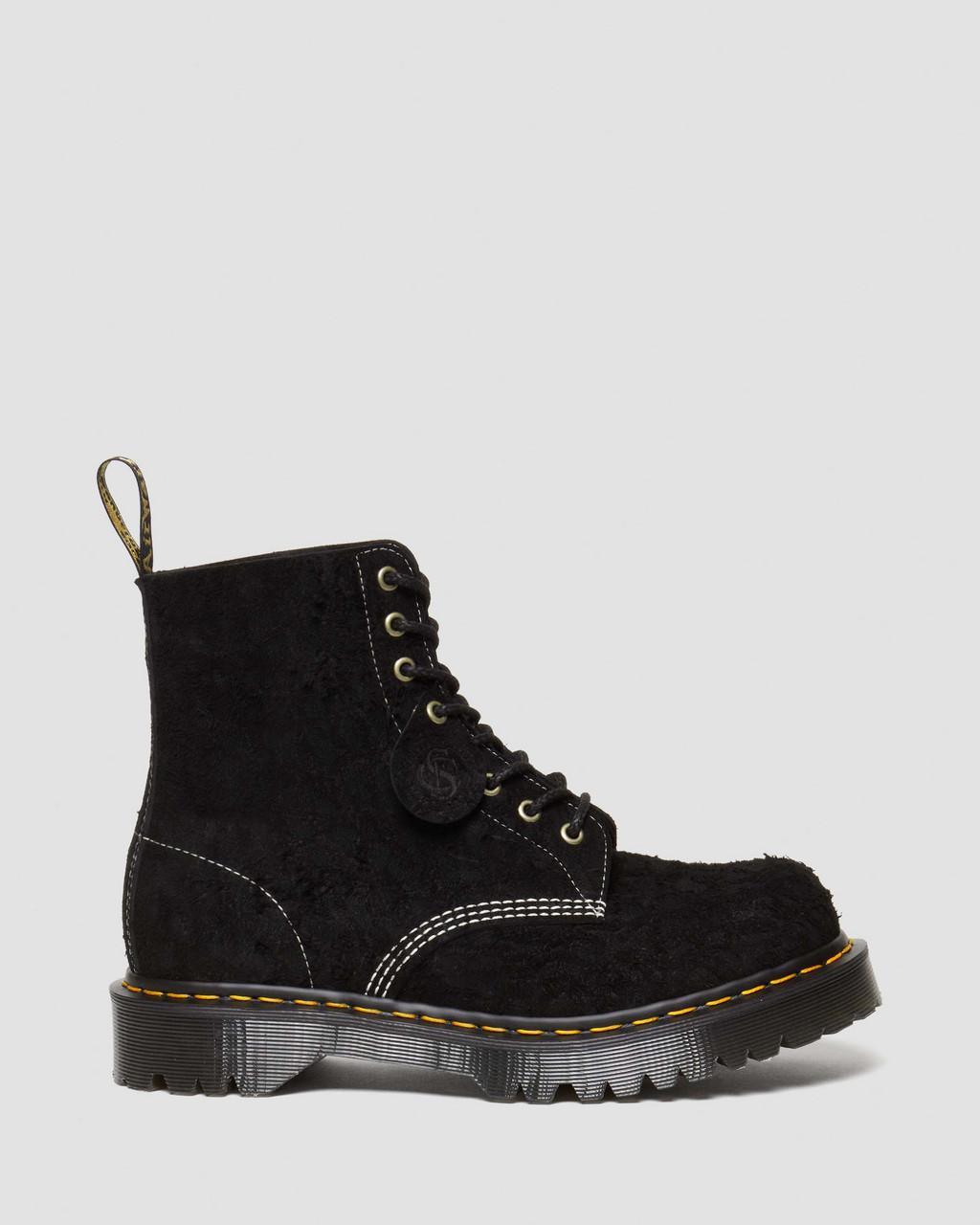 Botas con Cordones Dr Martens 1460 Made in England Emboss Suede Mujer Negras | 83464069